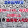 靠卖绝版书籍月入10W+,一单99-199，一天平均20单以上，最高收益日入4500+