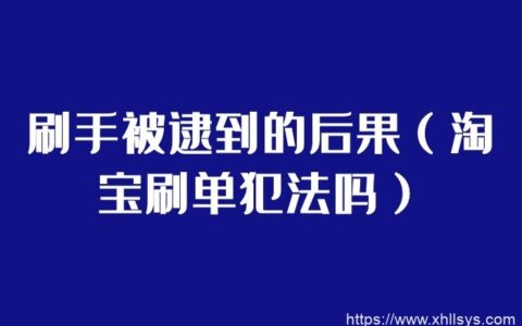 刷手被逮到的后果（淘宝刷单犯法吗）