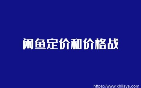 闲鱼无货源系列_闲鱼定价和价格战