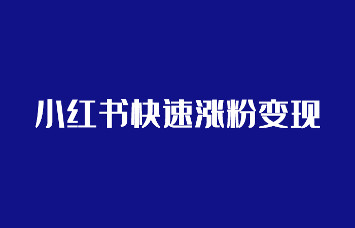 小红书快速涨粉变现接单全攻略