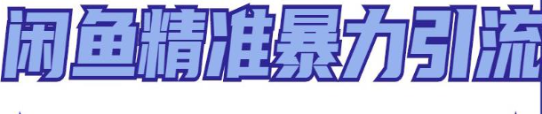 闲鱼暴力被动精准引流100+全系列课程分享