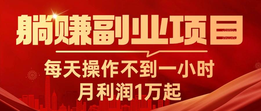 **副业项目，每天操作不到一小时，月利润1万起，实战篇插图