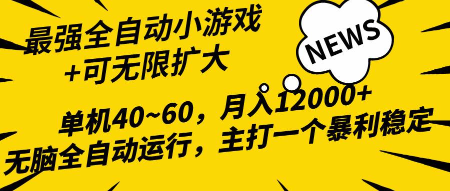2024最新全网独家小游戏全自动，单机40~60,稳定**，小白都能月入过万插图