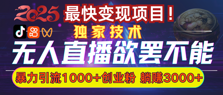欲罢不能的无人直播引流，超暴力日引流1000+高质量精准创业粉插图