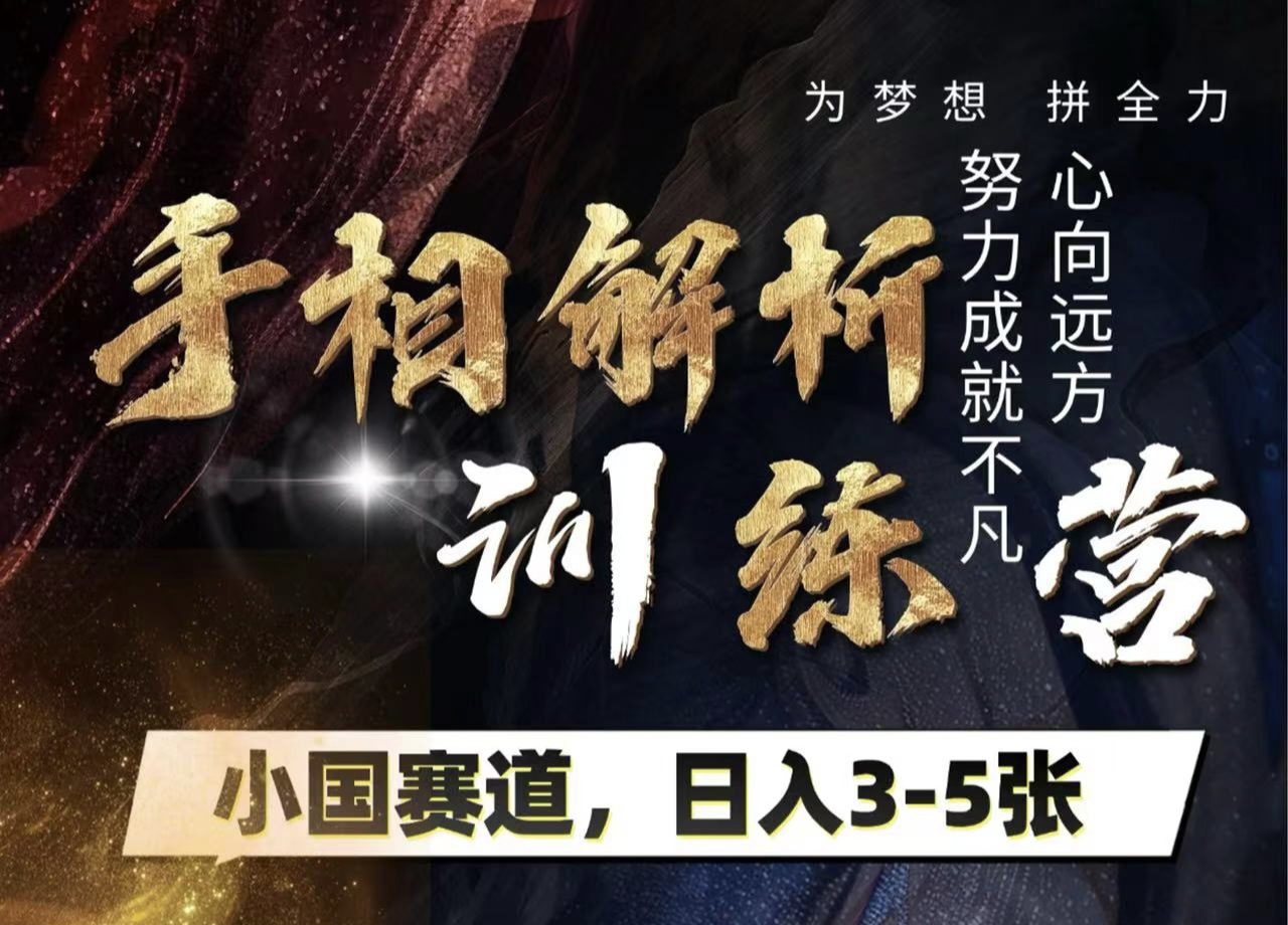 手相解析训练营，全网独家项目，小国赛道，轻松日入3-5张插图