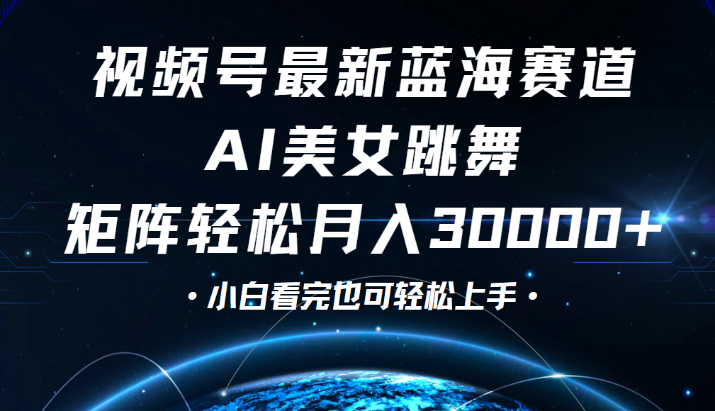 视频号蓝海赛道玩法，当天起号，拉爆流量收益，小白也能轻松月入30000+插图