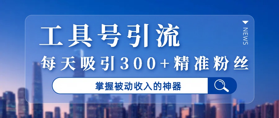 工具号引流，掌握被动收入的神器，每天吸引300+精准粉丝插图