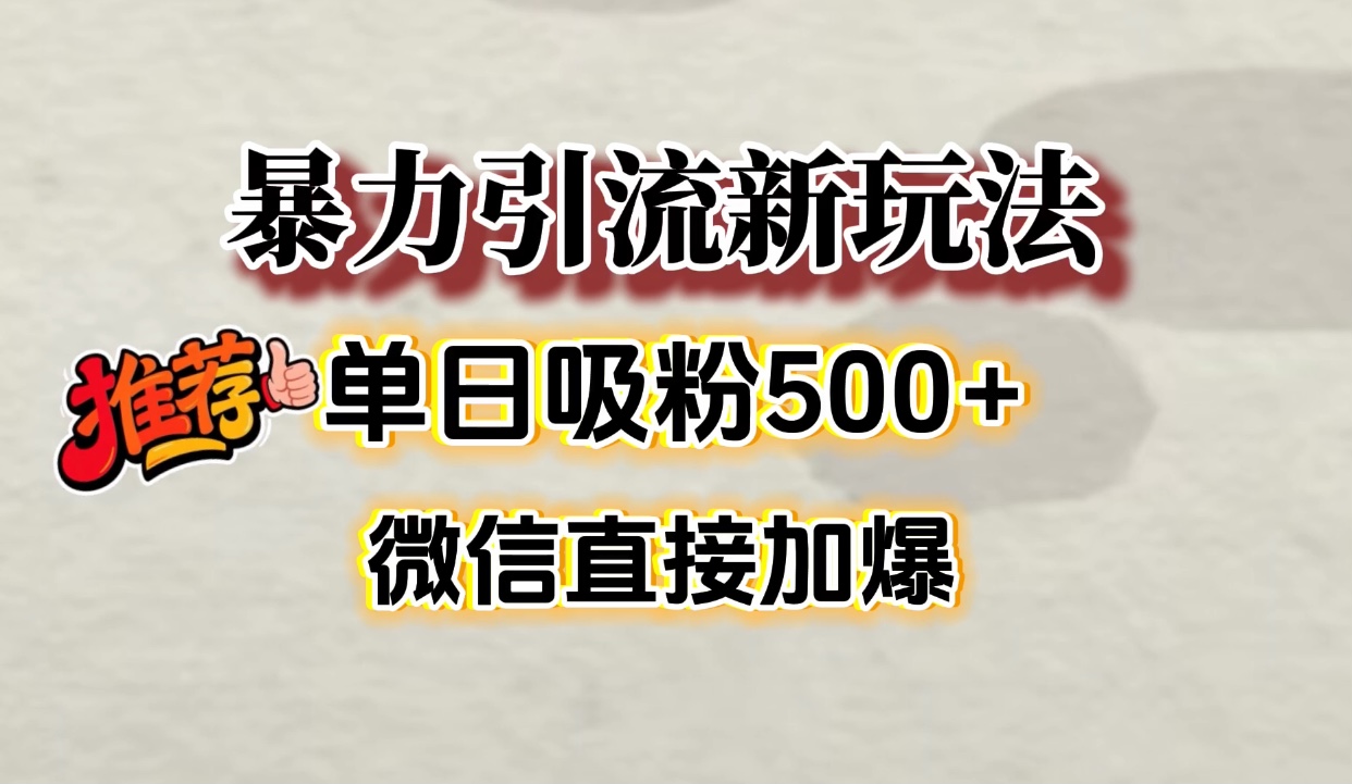 微信加爆的引流超级方法，单日吸粉500➕插图