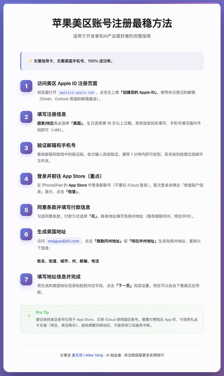 没有美国手机号和卡，100%获得苹果美区ID的方法插图