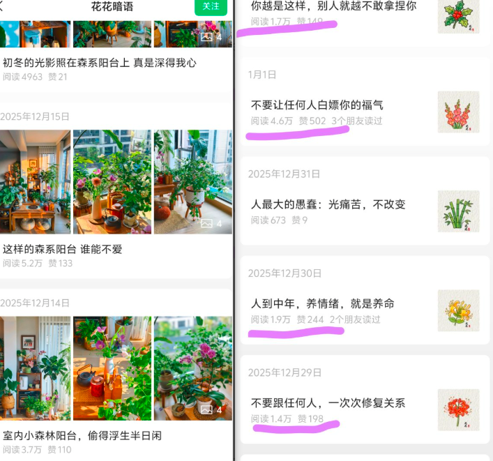 公众号阳台花园快速起号转人生鸡汤玩法