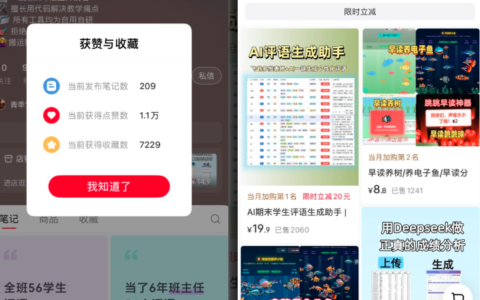 小红书卖老师AI期末学生评语工具，销量2000+