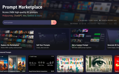 专门卖提示词的网站：promptbase.com