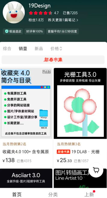 小红书设计博主卖收藏夹和原创工具，销量4000+变现60万