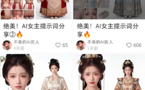 小红书AI男女主三视图快速起号玩法分享