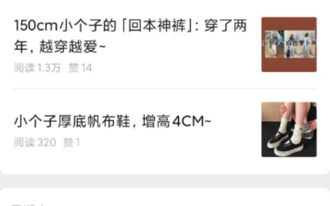 公众号分享小个子穿搭攻略，流量稳定变现多元可模仿